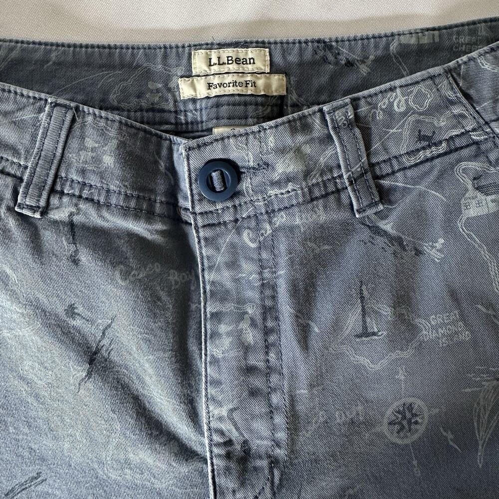 L.L. Bean Women 8 Shorts 8” Inseam, Perfect fit, Nautical Print, Blue, Retro - Picture 3 of 10